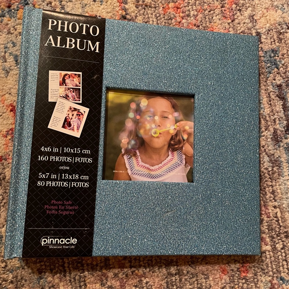 Pinnacle Blue Glitter Photo Album